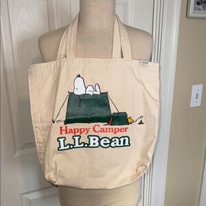 L.L. Bean Happy Camper Snoopy Woodstock Tote Bag